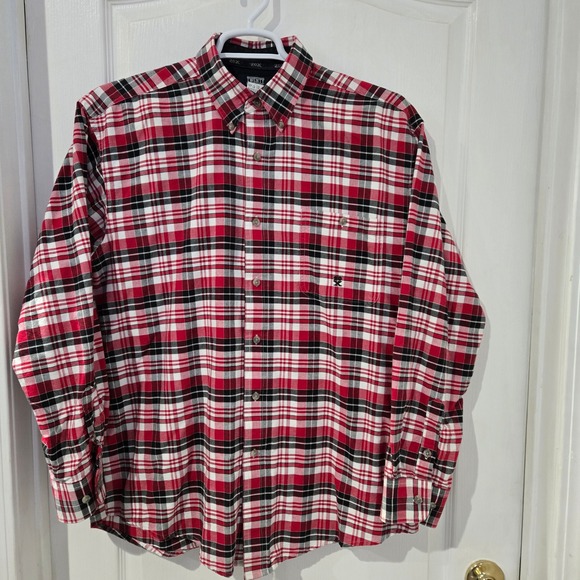 Wrangler Other - Wrangler 20X Mens Large Red Plaid Long Sleeve Western Rodeo Workwear